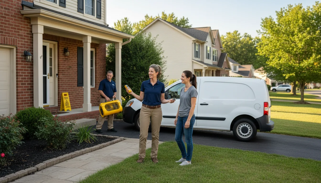 Residential water damage restoration in Pulaski, IL